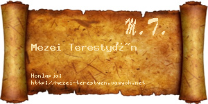 Mezei Terestyén névjegykártya